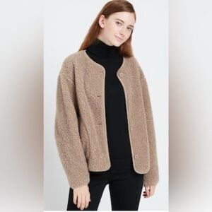 Uniqlo Tan Teddy Jacket XS